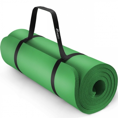 Foto van TRESKO® fitnessmat yogamat pilatesmat 185 x 60 cm, groen, 1,5 cm dikte, getest op ftalaten