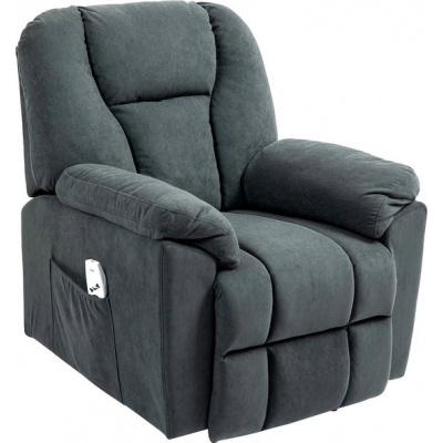 Foto van HOMCOM Relaxstoel Polyester 97L x 88B x 101H cm Donkergrijs