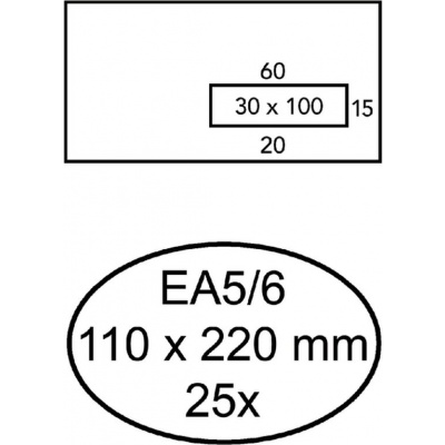 Foto van Vensterenvelop EA5/6 Rechts venster - Wit - 25 stuks