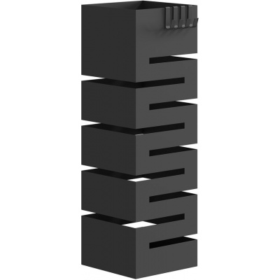 Foto van Homcom Paraplurek Metaal 15,5L x 15,5B x 49H cm Zwart