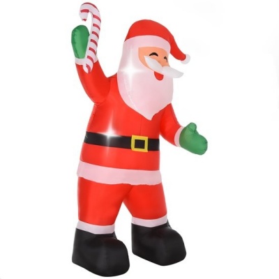 Foto van HOMCOM Opblaasbare Kerstman 125x95x243 cm Rood van Polyester