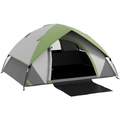 Foto van Outsunny Campingtent van Polyester, Kunststof - 210L x 150B x 110H cm - Groen