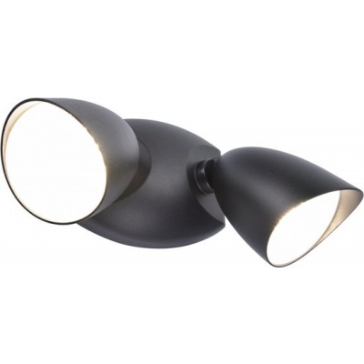 Foto van LUTEC Shrimp - LED wandlamp voor buiten met sensor - 1700Lm - Mat zwart