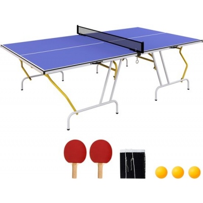 Foto van SPORTNOW-MDF, Staal-Blauw-274L x 152,5B x 76H cm - Tafeltennistafel