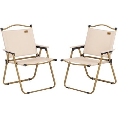 Outsunny Campingstoel Oxfordstof, Staal Khaki Outsunny Campingstoel Oxfordstof, Staal Khaki