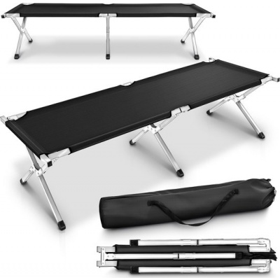 Foto van TRESKO® XXL Campingbed 190 x 64 x 44 cm - Opklapbaar en lichtgewicht tot 150 kg