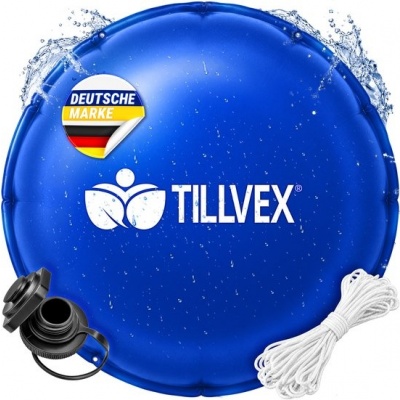 Foto van tillvex® Winter Zwembadkussen XXL Ø 400 cm blauw met touw & reparatiekit
