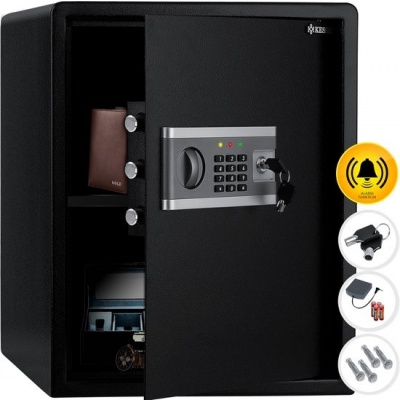 Foto van KESSER® Elektronische Kluis met cijferslot 40 x 50 x 40 cm - Digitale Muurkluis Inclusief Batterijbo