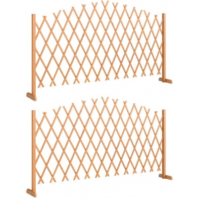 Foto van Outsunny Hekwerk van Dennenhout - 180L x 30B x 103H cm - Bruin