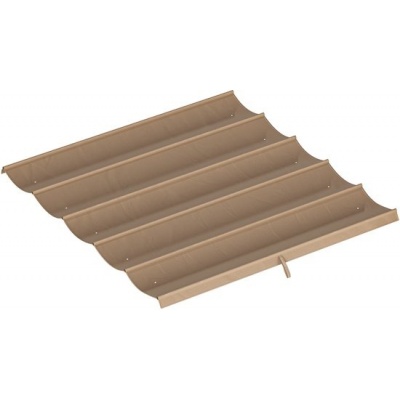 Foto van Outsunny Vervangend dakdoek - Polyester - 250L x 255B x 6H cm - Bruin