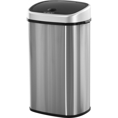 Foto van HOMCOM Sensorafvalemmer RVS, ABS - 40,9 x 28,9 x 68 cm - Zilver