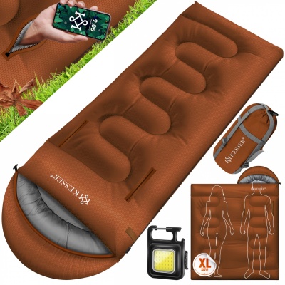 Foto van KESSER® Slaapzak Outdoor 220 cm x 83 cm, dekenslaapzak 3-4 seizoenen, campingslaapzak voor volwassen