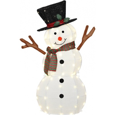 Foto van Outsunny Verlichte Kerstdecoratie van Polyester en Staal, 78x20x108 cm, Meerkleurig