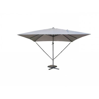 Foto van SONGMICS Zweefparasol 270 x 270 cm, UV-bescherming UPF 50+, 360° draaibaar, grijs