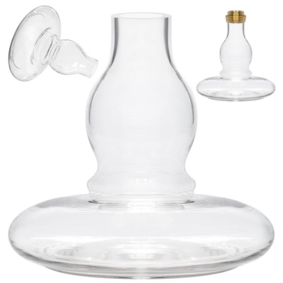 Foto van DILAW® Azur Shisha Bowl Glas Vervangglas Afmetingen: Medium Hoogte: ca. 19,5cm Bowl zonder schroefdr