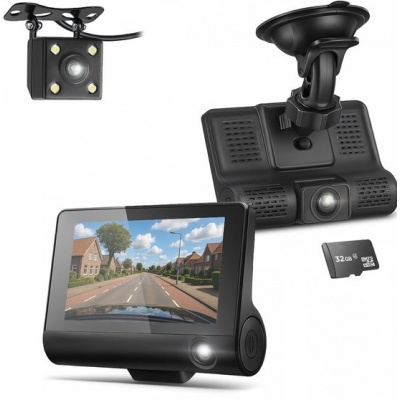 Foto van Living Needs Dashcam - Dashcam voor auto - Dashcam- Voor en achter camera - Full HD - Achteruitrijca