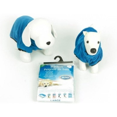 Foto van Duvo+ Hondenbadjas - Dierenkleding - Blauw - 58 cm
