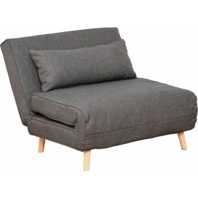 Foto van HOMCOM eenpersoons slaapbank - 95x190x27,5 cm - grijs