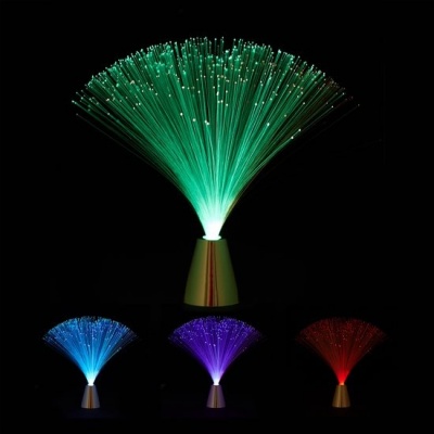 Foto van Glasvezel lamp met kleurverandering - 33 cm - Retro LED sfeerverlichting