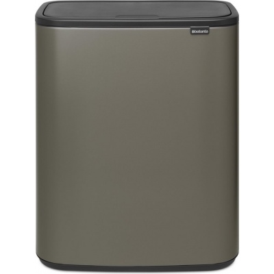 Foto van Brabantia Bo Touch Bin Prullenbak - 60 liter - 1 vak - Platina