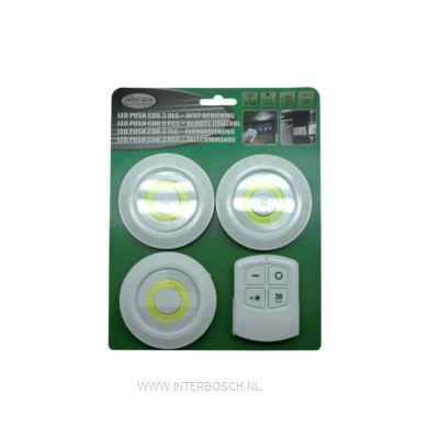 Led Push Cob 3-delig + afstandsbediening Led Push Cob 3-delig + afstandsbediening