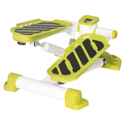 Foto van HOMCOM Mini Stepper voor Thuis, Antislip Up-Down Stepper met LCD-display, Geel