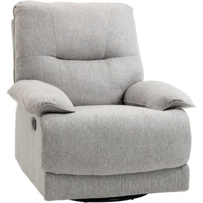 Foto van HOMCOM Relaxstoel van Polyester en MDF, Lichtgrijs, 89L x 98B x 101H cm