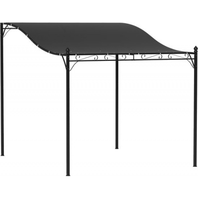 Foto van Outsunny Metalen Tuinpaviljoen, Donkergrijs Polyester