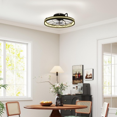 Foto van HOMCOM Plafondventilator met Verlichting en Afstandsbediening Ø48 cm Zwart