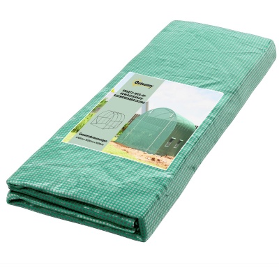 Foto van Outsunny kasfolie 3 x 4 m voor kas, waterdicht, UV-beschermend, scheurbestendig, met 8 vensters