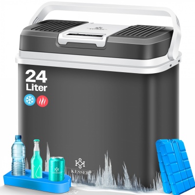 Foto van KESSER® koelbox 24 liter, KOELT en VERWARMT | thermo-elektrische koelbox incl. 2x koelbatterij | 12 