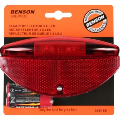 Staartreflector 3 X Led B/C + Batterij Staartreflector 3 X Led B/C + Batterij