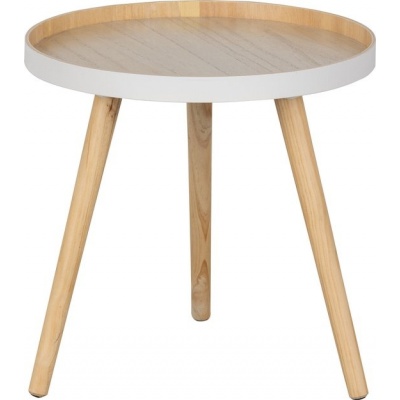 Foto van WOOOD Sasha Bijzettafel - MDF - Natuurlijk - 41x41x40,5
