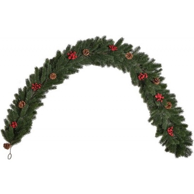 Foto van HOMCOM Kerstguirlande PE 190L x 12B x 8T cm Groen