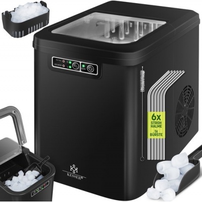 Foto van KESSER® IJsblokjesmaker Roestvrij Staal | Ice Maker | IJsmaker | 12 kg 24 uur | Bereiding in 7 min |