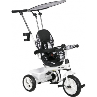 Foto van HOMCOM Kinderdriewieler van Metaal en Kunststof, 105x47x98 cm, Wit