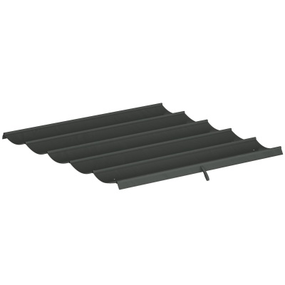 Foto van Outsunny Vervangend waterdicht dak voor pergola 3 x 3 m, donkergrijs, met regenafvoergaten
