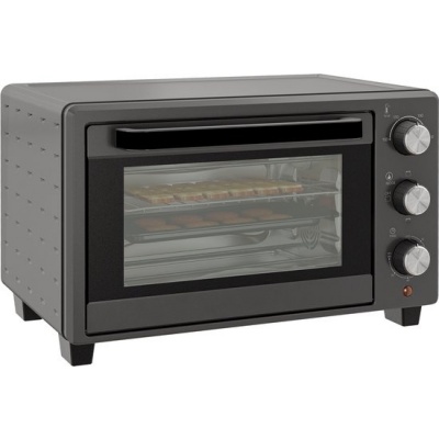 Foto van HOMCOM Minibakoven van metaal, roestvrij staal - 46,4L x 38B x 28,5H cm - Grijs