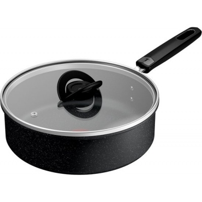 Foto van Tefal Ultimate Hapjespan Ø24 cm met Deksel - Inductie - Anti-aanbak - Voor Metalen Spatels