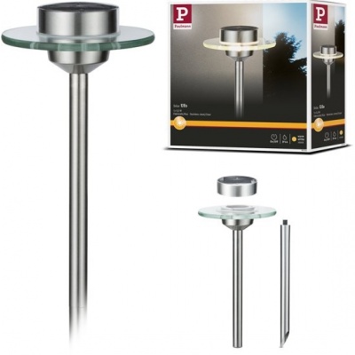 Foto van Solar LED tuinspots Ufo IP44 3000K RVS, Helder