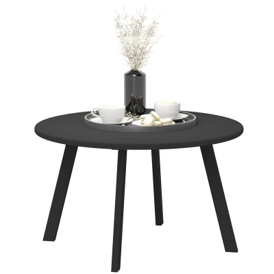 Foto van Outsunny Ronde Metalen Beistelltisch voor Balkon - Weerbestendig en Onderhoudsvriendelijk Ø70 x 42H