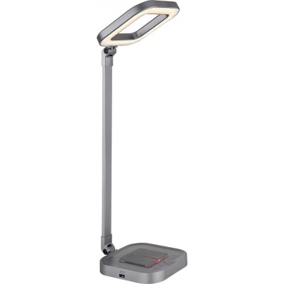 Foto van Globo Monaco tafellamp - grijs aluminium - LED bureaulamp - 58431