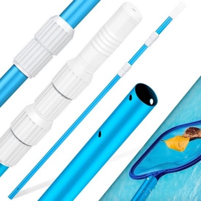 Foto van KESSER® Pool Telescopische Steel Aluminium Pool 120 - 360 cm. | 3-delige zwembadreinigingsstok