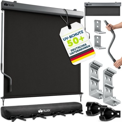 Foto van tillvex® Verticale zonwering 200 x 250 cm voor binnen en buiten met afdekking