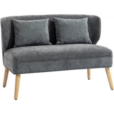 Foto van Homcom Loveseat - Polyester - 117L x 65B x 78,5H cm - Grijs