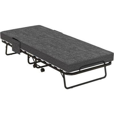 Foto van HOMCOM Opklapbed van polyester en staal - 190L x 80B x 42H cm - Donkergrijs