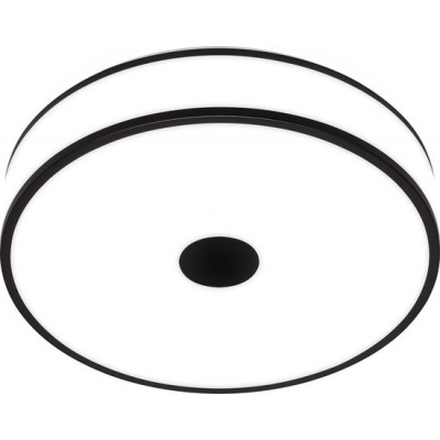 Foto van Briloner Leuchten BLOCK - LED plafondlamp - zwart decoratief - neutraal wit 4000K - Ø28 x 9,5 cm