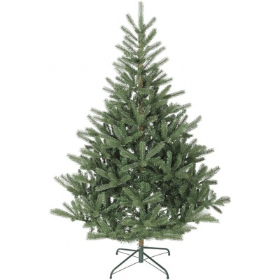 Foto van HOMCOM Kunststof Kerstboom met Metaal, 130L x 130B x 180H cm, Groen