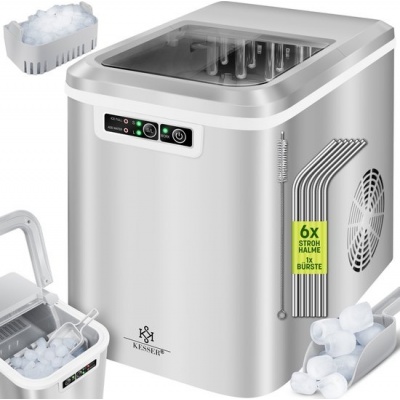 Foto van KESSER® IJsblokjesmaker Roestvrij Staal | Ice Maker | IJsmaker | 12 kg 24 uur | Bereiding in 7 min |