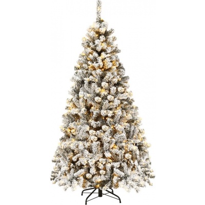 Foto van Coast 180 cm kerstboom met sneeuw, premium PVC naalden en LED-verlichting